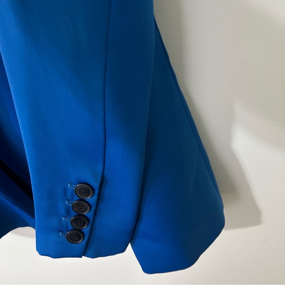Halogen | Women’s Vibrant Blue Satin Blazer | Size Small - Picture 6 of 7